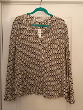 LOFT Printed Blouse - XL
